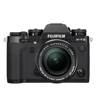 富士（FUJIFILM）X-T3/XT3 微单相机 套机 黑色（18-55mm镜头 ) 2610万像素 不含充电器和闪光灯