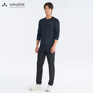 巍德（VAUDE） 长袖t恤男户外抗菌除臭运动速干透气圆领弹力上衣 S 深海军蓝-男款