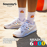 索康尼SHADOW 6000官方正品舒适时尚男子休闲复古鞋男 38 白兰黄