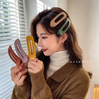 大号发夹女夹子刘海前额侧边发卡后脑勺发抓夹固定头发头饰鸭嘴夹 绿+橘+酒红