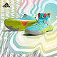 adidas 阿迪达斯 官网哈登6代男女篮球运动鞋GV8703 湖蓝色/橙色/灰