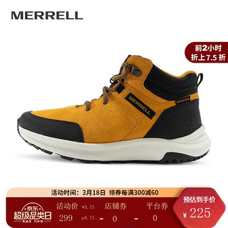 MERRELL 迈乐 鞋 户外休闲鞋 GREYLOCK WTRPF 简约时尚 MK265350 MK265350 黄 35