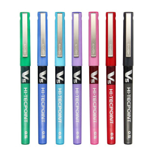 日本百乐笔PILOT针管式中性笔V5威宝走珠笔黑笔日系水笔签字0.5mm 0.5mm 浅绿1支