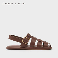 CHARLES & KEITH CHARLES＆KEITH22春季新款CK1-71870005女士编织鞋面方头平跟凉鞋