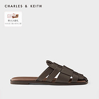 CHARLES & KEITH CHARLES&KEITH2021;夏季新款CK1-70380858女士编织鞋面平底凉拖