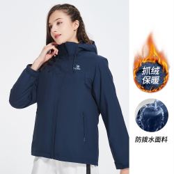 camel骆驼户外冲锋衣秋透气防风户外服女款三合一可拆卸冲锋衣外套