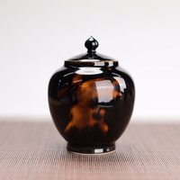 观复釉茶叶罐 观复馆藏器样式 仿古釉景德镇茶具配件普洱茶铁观音醒茶罐茶叶罐收藏马未都 浮岚-茶罐 远岫-茶罐