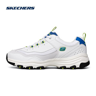 Skechers斯凯奇春季复古潮流老爹鞋情侣休闲运动鞋老爹鞋拼接运动鞋 8790091-WBLU-C 白色/蓝色 38