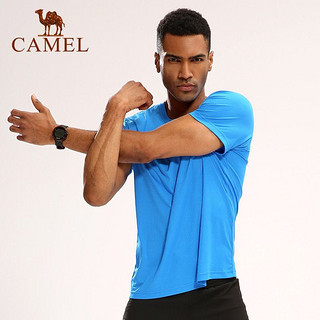 CAMEL 骆驼 运动T恤男夏季薄款舒适透气圆领短袖健身运动休闲晨跑