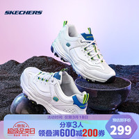 Skechers斯凯奇春季复古潮流老爹鞋情侣休闲运动鞋老爹鞋拼接运动鞋 8790091-WBLU-C 白色/蓝色 41