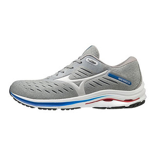 Mizuno 美津浓 Wave Rider 24 中性跑鞋 J1GC200346 灰色/白色 43