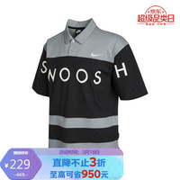 耐克 NIKE 男子 T恤 AS M NSW SWOOSH SS POLO 运动服 DJ5370-010 黑色 XXL码 AMNSSP-黑色 XL
