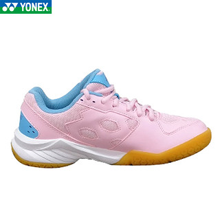 YONEX/尤尼克斯羽毛球运动鞋包裹防滑初学入门男女同款yy SHB101CR-白/蓝（207色） 42 脚宽者推荐选大一码 SHB101CR-粉红/蓝（172色） 43 脚宽者推荐选大一码