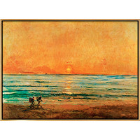 弘舍 杜比尼《渔夫与海》78x57cm 油画布 闪耀金
