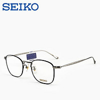 SEIKO 精工 2022新款商务大脸全框钛架眼镜框超轻时尚男镜架HO3097