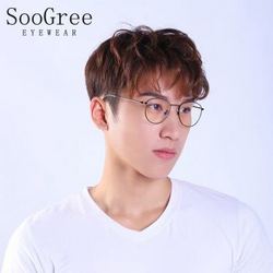 SooGree 防蓝光眼镜男女眼镜框眼镜架近视光学镜架复古简约可配镜G12046防蓝光1.61镜片适合0-600度内