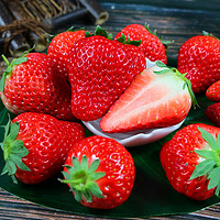 鲜姿 三果夫 99红颜奶油草莓 3斤（单果20-30克）