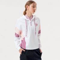 FILA 斐乐 女装FUSION系列宽松长袖女百搭休闲女式针织连帽上衣