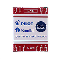 PILOT 百乐 IC-100 钢笔墨囊 蓝黑色 12支装