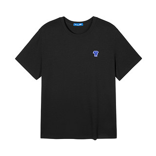 GXG集团2022夏新美式联名款后背卡通胶印男式T恤男短袖男 2XL 黑色-1