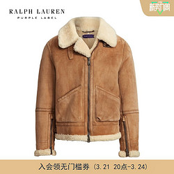 RALPH LAUREN 拉尔夫·劳伦 PURPLE LABEL男装 2022年春季羊毛革飞行员夹克RL15002