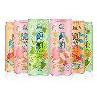 PowerTrain 动力火车 随酌 气泡苏打酒组合装 3口味 330ml*6瓶（葡萄麦芽味330ml*2罐+西柚醋味330ml*2罐+桃子咖啡味330ml*2罐）