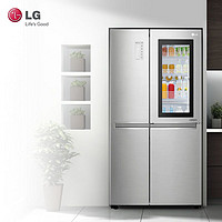 LG 乐金 GR-Q2473PSA对开门透视窗系列2+1门门中门冰箱轻敲即亮 电脑控温LG冰箱银色643L 银色