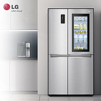 LG 乐金 2021年新品敲一敲升级款 643升大容量对开门冰箱双开门 风冷无霜变频 LED触摸显示屏 诺贝尔银S641NS76B