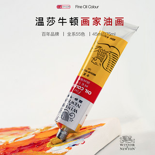 WINSOR＆NEWTON 温莎·牛顿 温莎牛顿画家专用油画颜料套装初学者儿童美术绘画单支管状油彩工具白色金色黑色钛白颜料170ml45ml常用24色