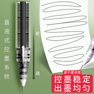 Snowhite 白雪 T16 拔盖中性笔 0.5mm 黑色 针管型 6支装 多色可选