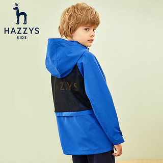 HAZZYS 哈吉斯 男童长款连帽风衣