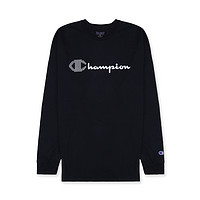 Champion 马赛克大“C”草写logo圆领长袖T恤 GT78H时尚 灰色 XL