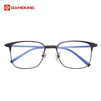 GAMEKING 防蓝光眼镜男女防辐射眼镜无度数眼镜框手机电脑游戏护目镜平光镜  86114黑色