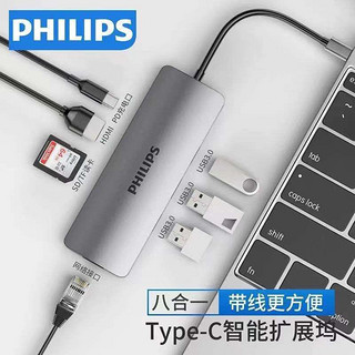 PHILIPS 飞利浦 TypeC扩展坞拓展坞usb转接头Hdmi苹果电脑macbookpro转换器