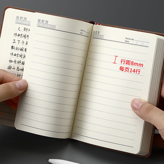 Longe 朗捷 3本装随身小本子简约复古便携式防水皮面记事本B6小号笔记