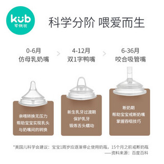 kub 可优比 奶瓶ppsu宽口径小宝宝防胀气耐摔新生婴儿奶瓶水杯吸管 150ml