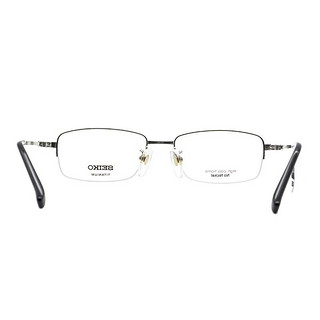 SEIKO 精工 眼镜框男款半框钛材商务系列眼镜架休闲近视配镜光学镜架HC1002 02 53mm银钯色