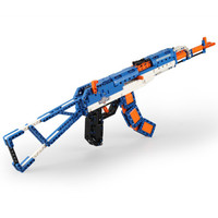 双鹰 咔搭积木拼装男孩玩具积木枪 儿童模型拼插 98K绝地求生同款吃鸡玩具男 AK47突击系列