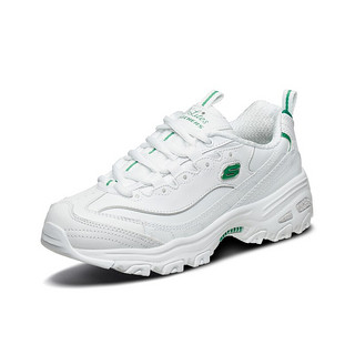 SKECHERS 斯凯奇 D'Lites 女子休闲运动鞋 11931/WGR 白色/绿色 45.5