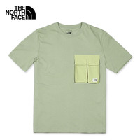 北面 TheNorthFace2022春夏新品北面短袖T恤男士户外纯棉舒适透气