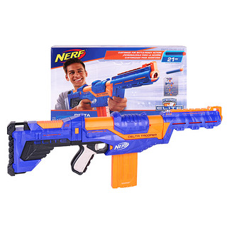 孩之宝NERF热火精英系列STF发射器男孩软弹枪连发儿童电动玩具枪（三角龙发射器、标准配置）