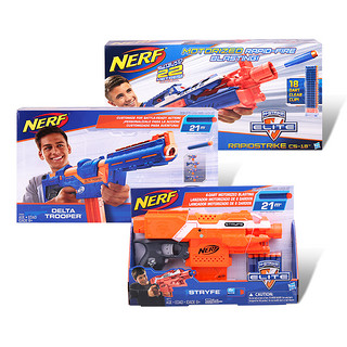 孩之宝NERF热火精英系列STF发射器男孩软弹枪连发儿童电动玩具枪（堡垒之夜战狼运输车、标准配置）