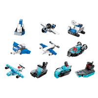 启蒙积木玩具汽车男孩儿童益智小颗粒拼装变形飞机模型送礼42104