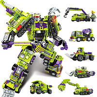 森宝积木变形机器人金刚儿童益智力积木机甲拼装汽车人男孩儿玩具