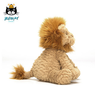 jELLYCAT英国Fuddlewuddle Lion波浪毛小狮子毛绒玩具网红款（棕黄色、12cm）