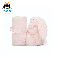 jELLYCAT经典害羞粉色邦尼兔安抚毯宝宝安抚巾玩具口水巾安抚玩偶