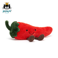 jELLYCAT 邦尼兔 A2CHI 趣味辣椒毛绒玩具 红色 17*34cm