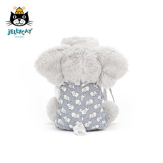 jELLYCAT 邦尼兔 BTE4S 舒睡大象安抚巾布艺玩具 多彩色