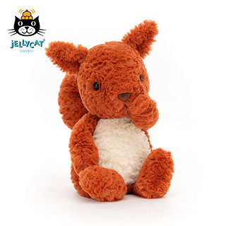 jELLYCAT 邦尼兔 TUM3S 汤宝塔夫特松鼠毛绒玩具 桔色