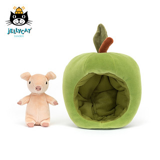 jELLYCAT 邦尼兔 BRAM2P 青苹果小猪毛绒玩具 粉红色